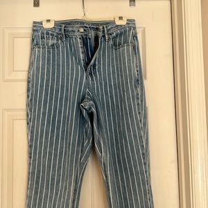American Eagle Striped Mom Jeans